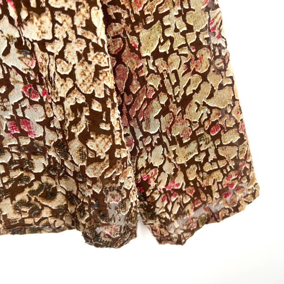 Coldwater Creek Size L Large Button Down Sheer Blouse Shirt Top Fall Winter - Picture 3 of 6